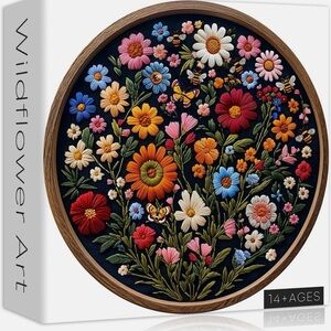 Wildflowers Vibrant Embroidered Floral Puzzle